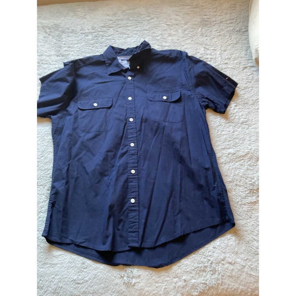 Tommy Hilfiger ShirtSize XL Blue  NAVY Classic Short Sleeve